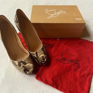 Python Christian Louboutin 40.5 heels